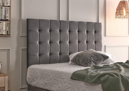 Matt Plush Velvet Divan Set with Spring Memory Foam Mattress
