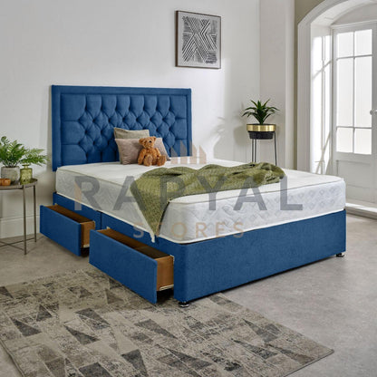 Fraser Luxury Divan Bed Set with Designer Headboard